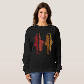 Sweatshirt Saxophone Saxaphone Player Music Jazz Tenor (Devant entier)