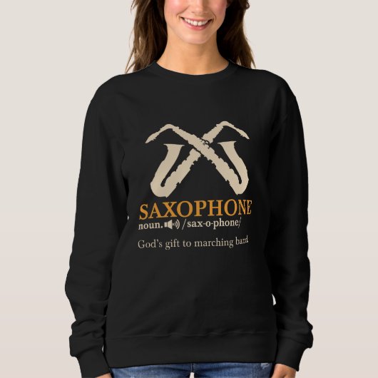 Sweatshirt Saxophone - Saxophone - Définition (Devant)