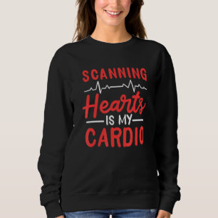 Sweatshirt Scanning Hearts is My Cardio