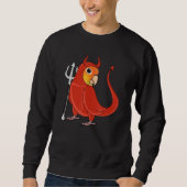 Sweatshirt Scary Devil Costume Parrot I Green Cheek Pineapple (Devant)