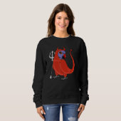 Sweatshirt Scary Devil Costume Parrot I Violet Indian Ringnec (Devant entier)