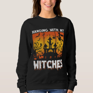 Sweatshirt Scary Halloween design avec sorcière chauve-souris