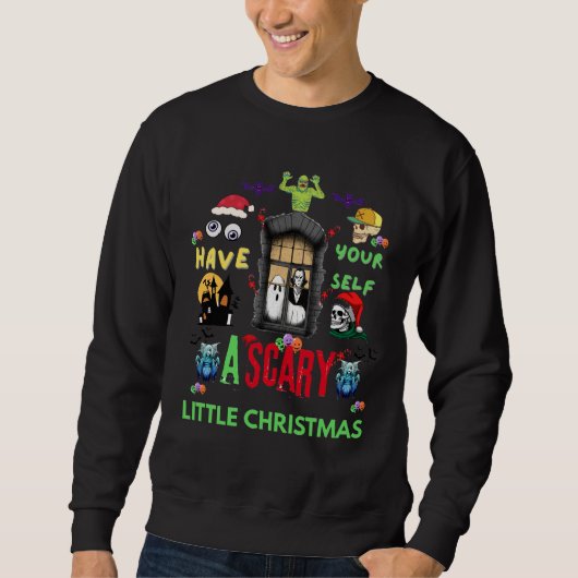 Sweatshirt Scary Little Christmas Horror Holiday Design   (Devant)