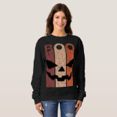 Sweatshirt Scary Pumpkin Face Halloween Costume with Monster (Devant entier)