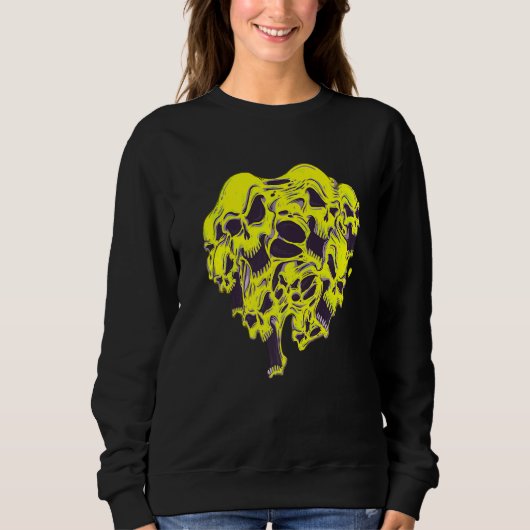 Sweatshirt Scary screaming merged Skulls Best of Graphic Prem (Devant)