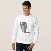 Sweatshirt Sceau à boire avec du jus (Devant entier)