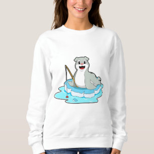 Sweatshirt Sceau à la pêche avec canne à pêche