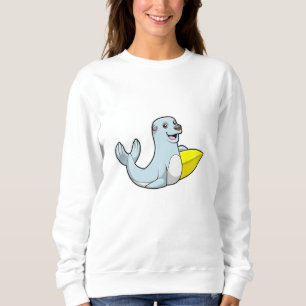 Sweatshirt Sceau au surf avec Surfboard
