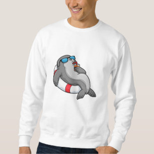 Sweatshirt Sceau avec anneau de natation et boisson
