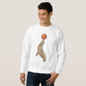 Sweatshirt Sceau avec basket-ball (Devant entier)