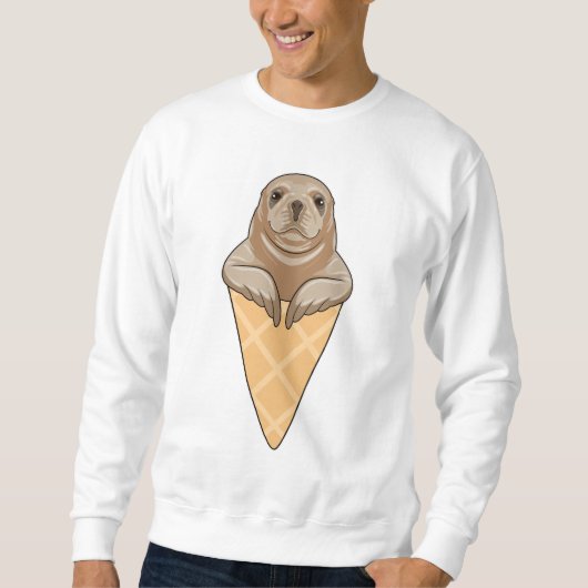 Sweatshirt Sceau avec cône de crème glacée (Devant)