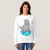 Sweatshirt Sceau avec flocons de glace (Devant entier)