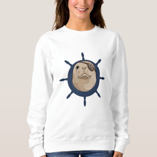 Sweatshirt Sceau avec gouvernail de navire (Devant)