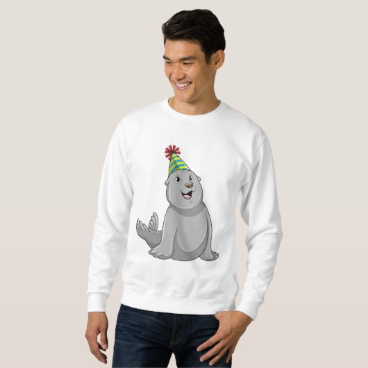 Sweatshirt Sceau avec Parti casquette (Devant entier)