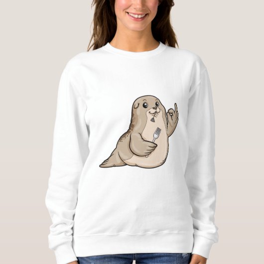 Sweatshirt Sceau avec poisson et fourche (Devant)