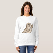 Sweatshirt Sceau avec poisson et fourche (Devant entier)