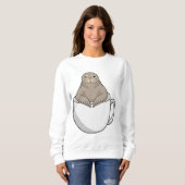 Sweatshirt Sceau avec tasse à café (Devant entier)