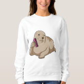 Sweatshirt Sceau comme coiffeur avec peigne (Devant)