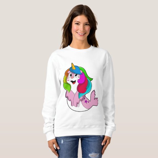 Sweatshirt Sceau comme licorne (Devant entier)