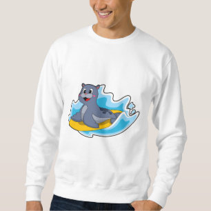 Sweatshirt Sceau comme surfeur avec Surfboard