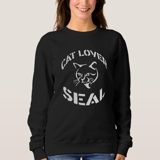 Sweatshirt Sceau de chat sauvage (Devant)