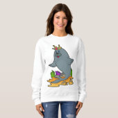 Sweatshirt Sceau roi avec couronne (Devant entier)