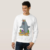 Sweatshirt Sceau roi avec couronne (Devant entier)