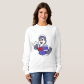 Sweatshirt Sceller comme marin avec bateau (Devant entier)
