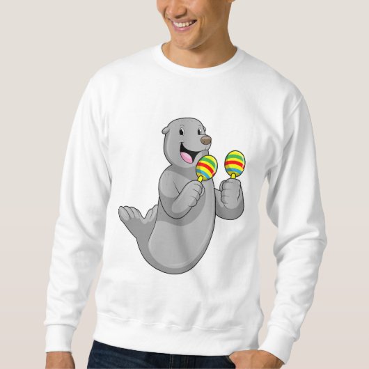 Sweatshirt Sceller comme musicien avec Maracas (Devant)
