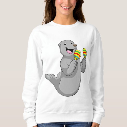 Sweatshirt Sceller comme musicien avec Maracas (Devant)