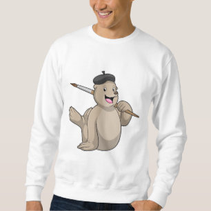 Sweatshirt Sceller comme peintre avec pinceau