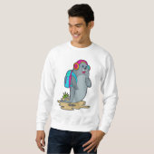 Sweatshirt Sceller comme randonneur avec sac à dos (Devant entier)