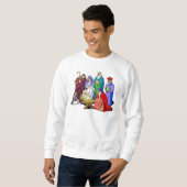 Sweatshirt Scène colorée de nativité de Noël (Devant entier)