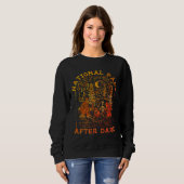 Sweatshirt Scène de feu de camp rétro avec Bigfoot, alien et (Devant entier)