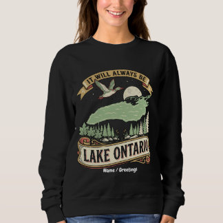 Sweatshirt Scène de la nature rétro vintage du lac Ontario