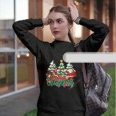 Sweatshirt Scène de Noël classique avec Père Noël, Reindeer &
