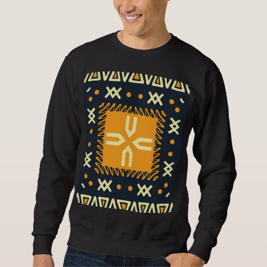 Sweatshirt Schawl Design : Carré indien Batik. (Devant)