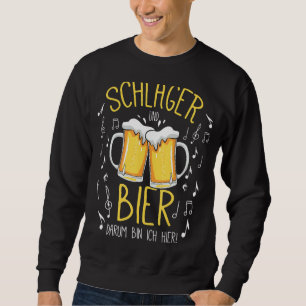 Sweatshirt Schlager Und Bier Darum Bin Ich Hier Bat Party Cos
