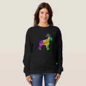 Sweatshirt Schnauzer Dog Mardi Gras Carnivals Funny Puppy Lov (Devant entier)