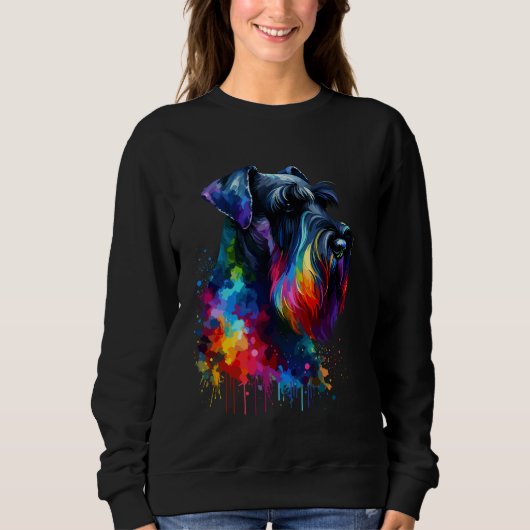 Sweatshirt Schnauzer, géant de l'art (Devant)