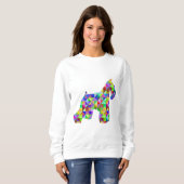 Sweatshirt Schnauzer géométrique (Devant entier)