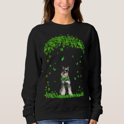 Sweatshirt Schnauzer Jour de la Saint Patrick Lover Irish Sha (Devant)