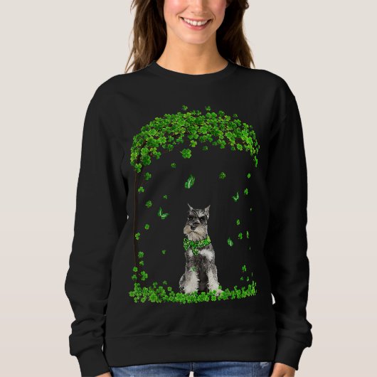 Sweatshirt Schnauzer Jour de la Saint Patrick Lover Irish Sha (Devant)