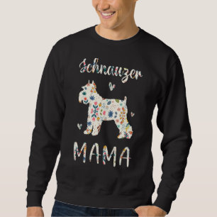 Sweatshirt Schnauzer Mama Floral Chien Maman Amour 1