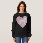 Sweatshirt Schnauzer Silhouette Heart Paws Adorable (Devant entier)