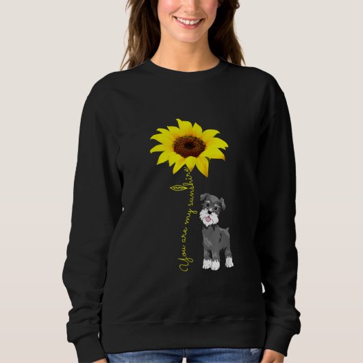 Sweatshirt Schnauzer sont mon Sunshine Sunflower Schnauzer Ma (Devant)
