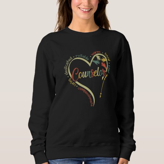 Sweatshirt School Counselor Appreciation Retro Counseling Wee (Devant)