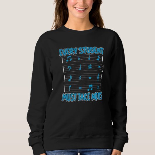Sweatshirt School Notes Educator  Education Music Teacher (Devant)