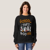 Sweatshirt School Nurse Boo Crew Halloween School Nurse Costu (Devant entier)