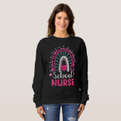 Sweatshirt School Nurse Rainbow Happy 100th Day Nursing 100 D (Devant entier)